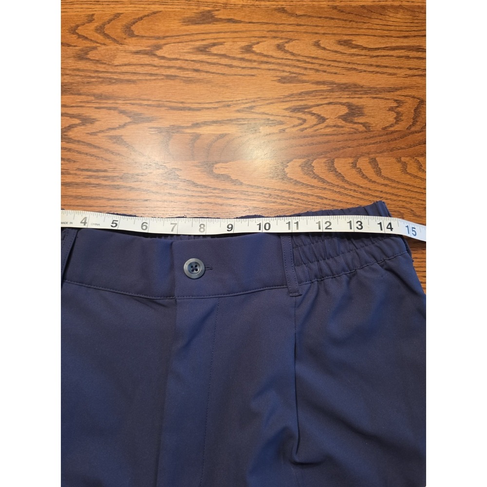 Beyond Yoga Status Stretch Wide Leg Trouser Pants Womens Medium Navy Pleated - Picture 10 of 14